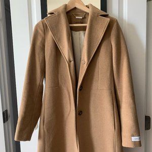 Calvin Klein classy camel wool coat/jacket in size 0